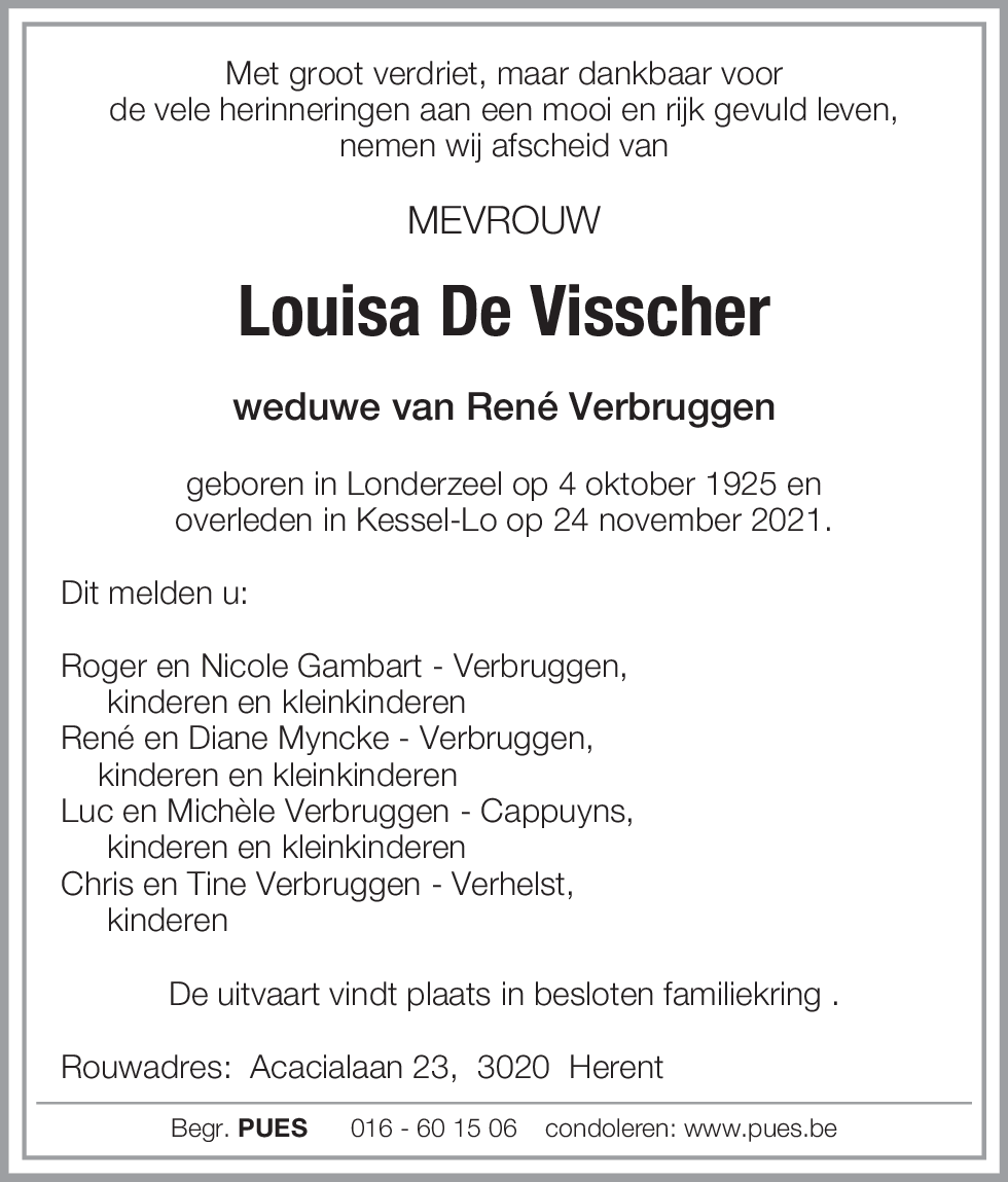 Louisa De Visscher