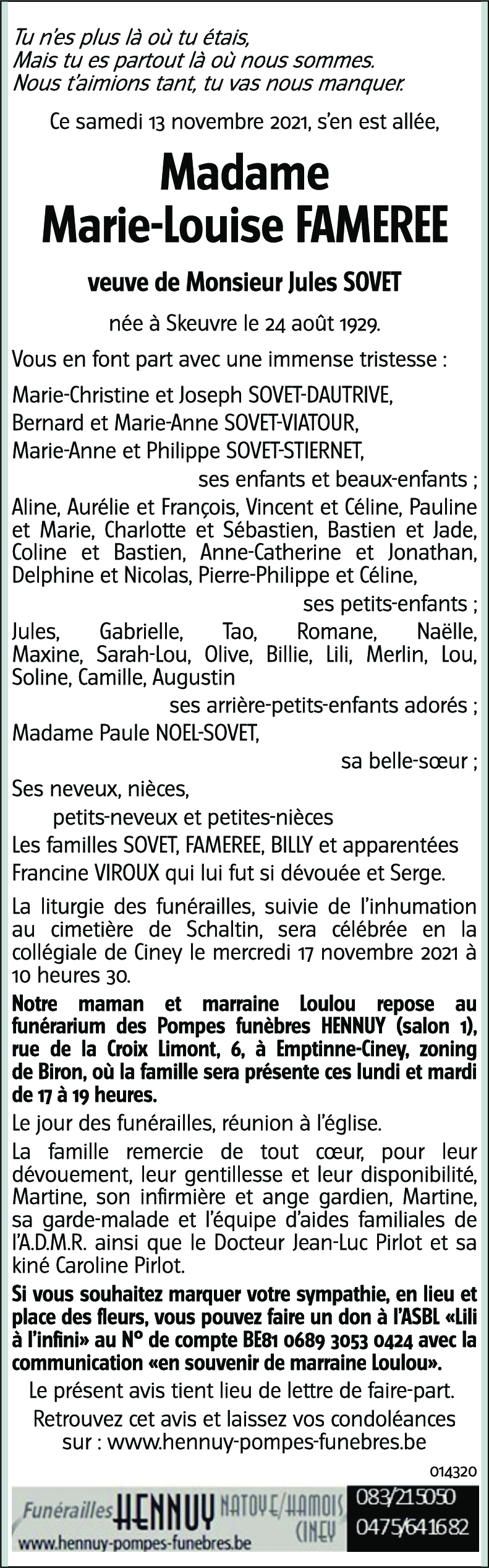 Marie-Loiuse FAMEREE