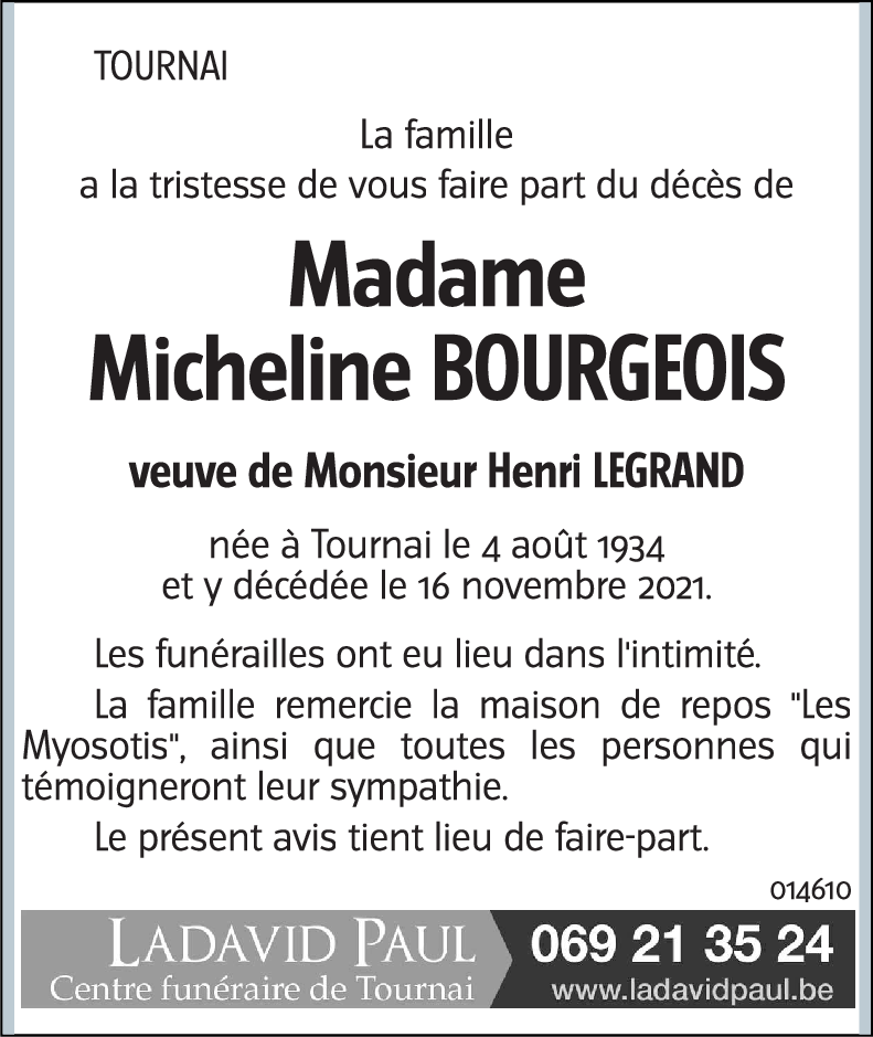 Micheline BOURGEOIS
