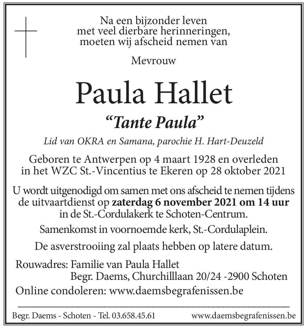Paula HALLET