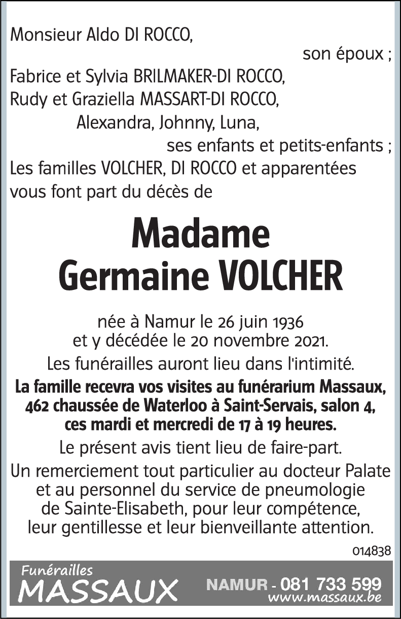 VOLCHER Germaine