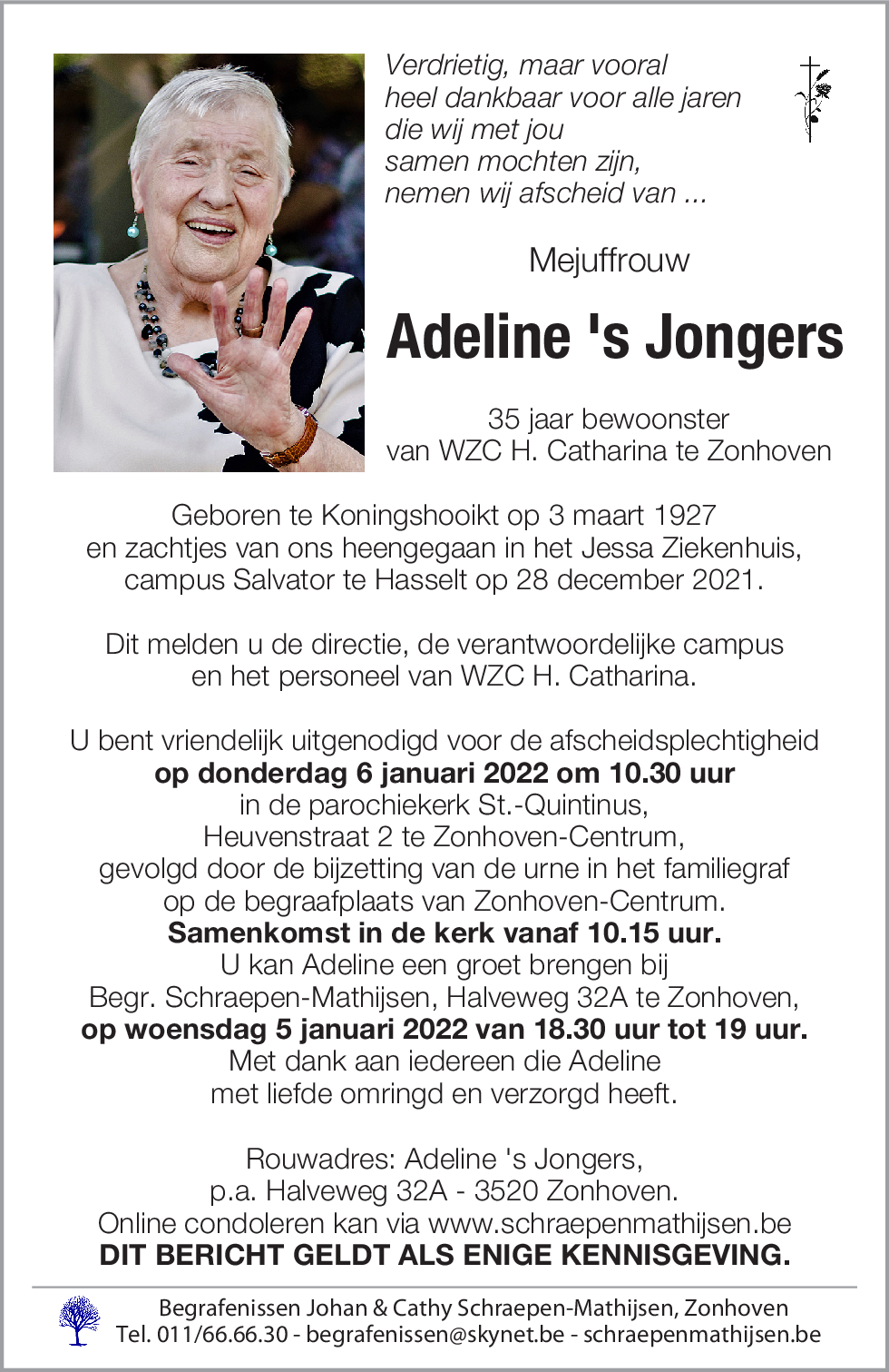 Adeline 's Jongers