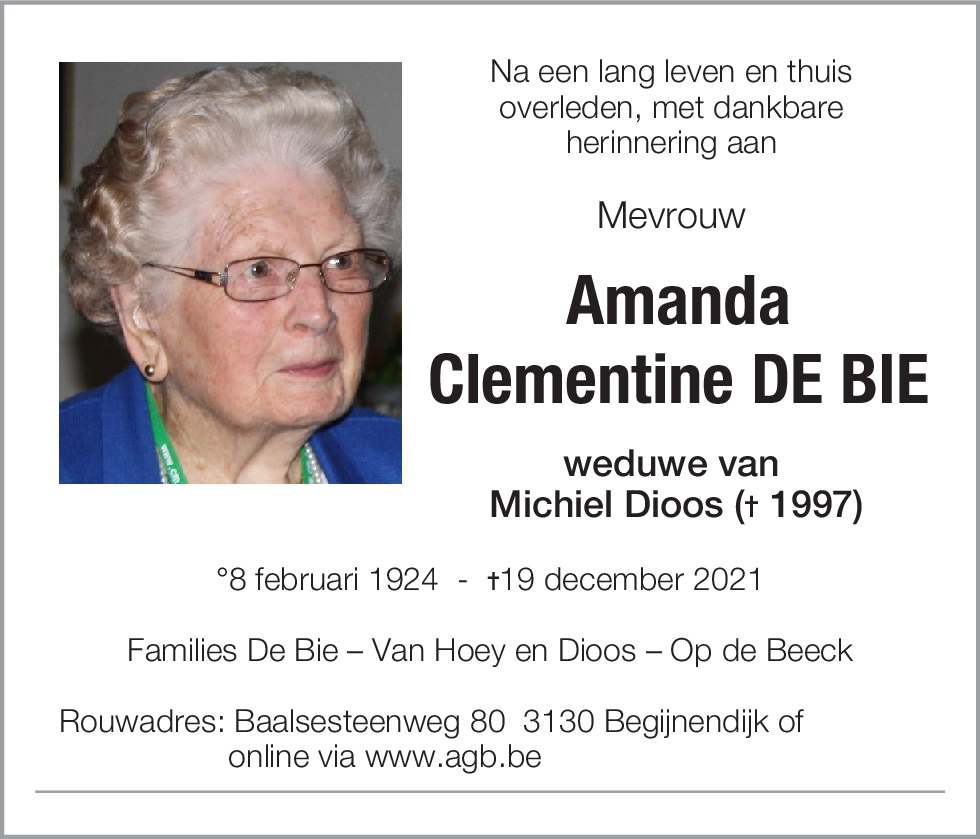 Amanda Clementine De Bie