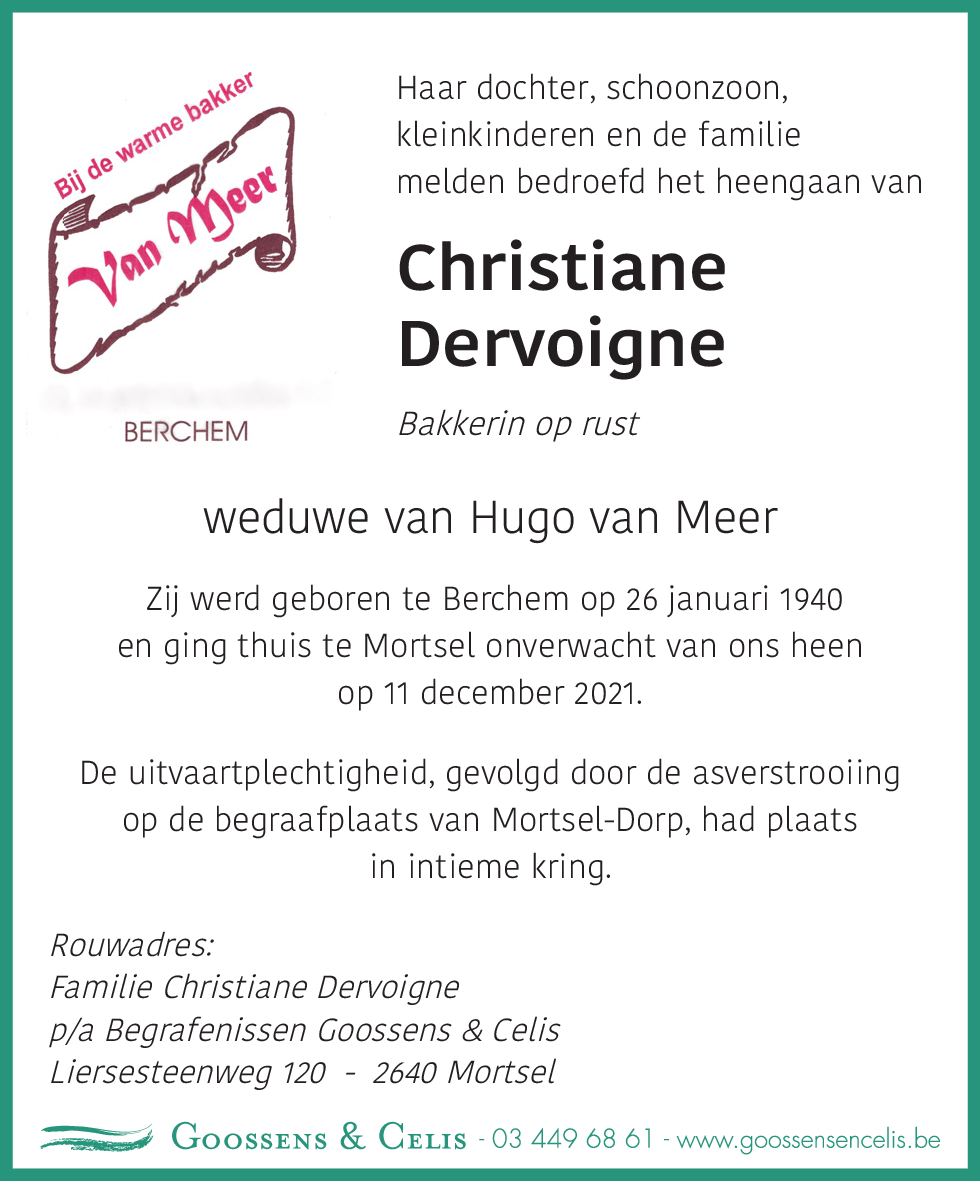 Christiane Dervoigne