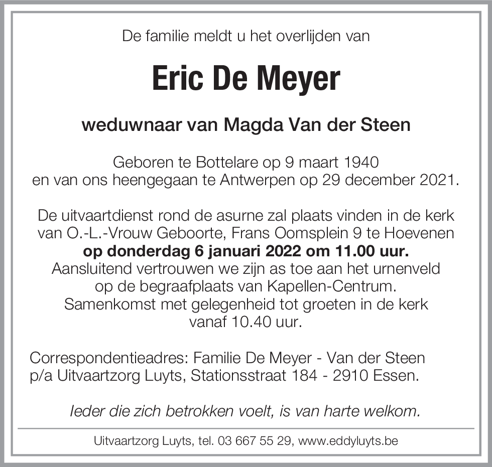 Eric De Meyer
