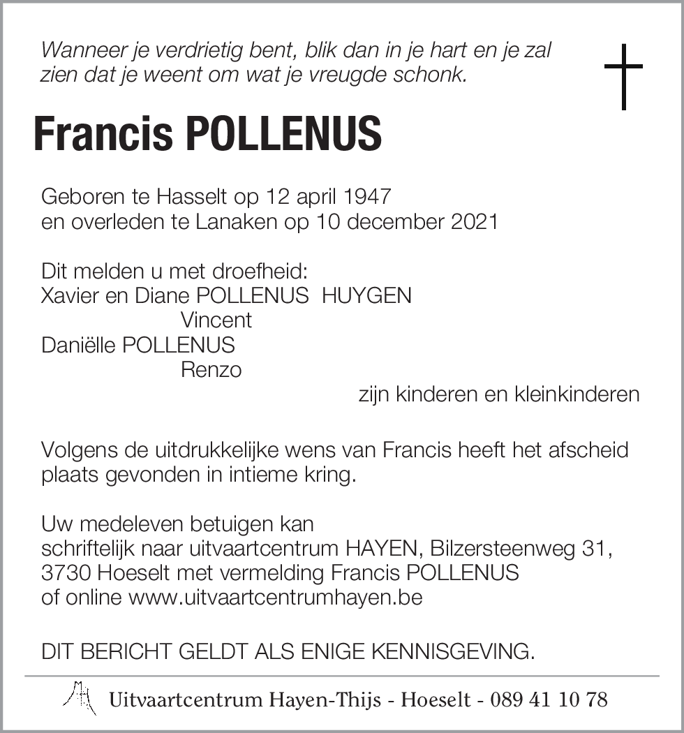 Francis POLLENUS