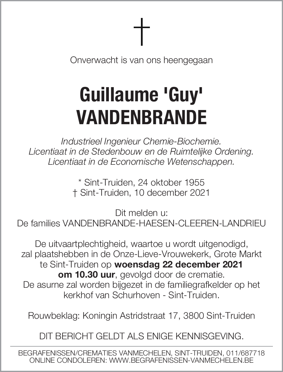 Guillaume 'Guy' VANDEBRANDE