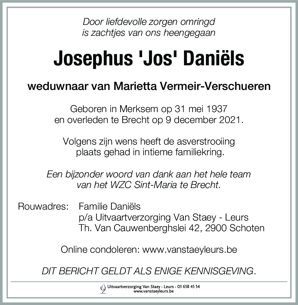 Josephus Daniëls