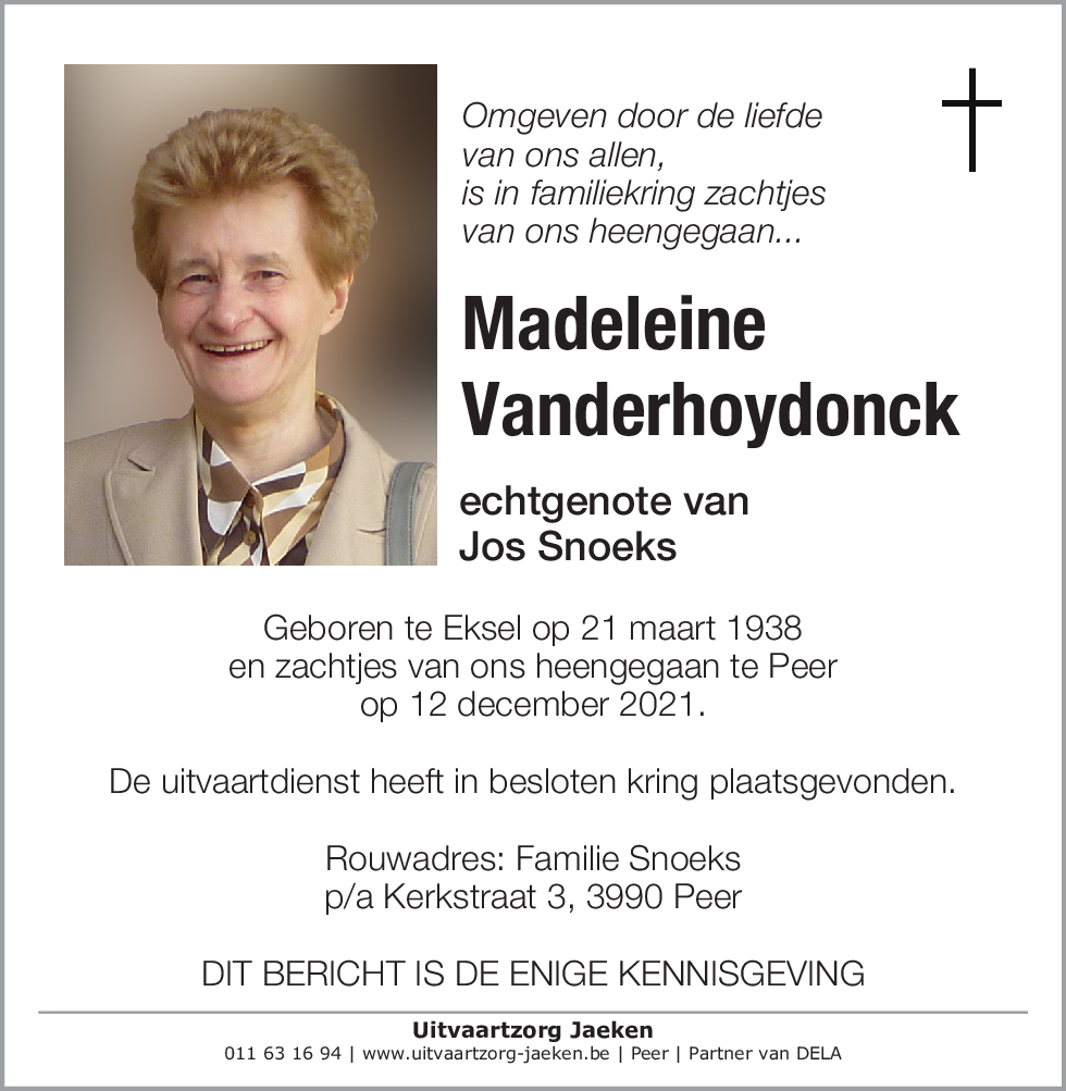 Madeleine Vanderhoydonck