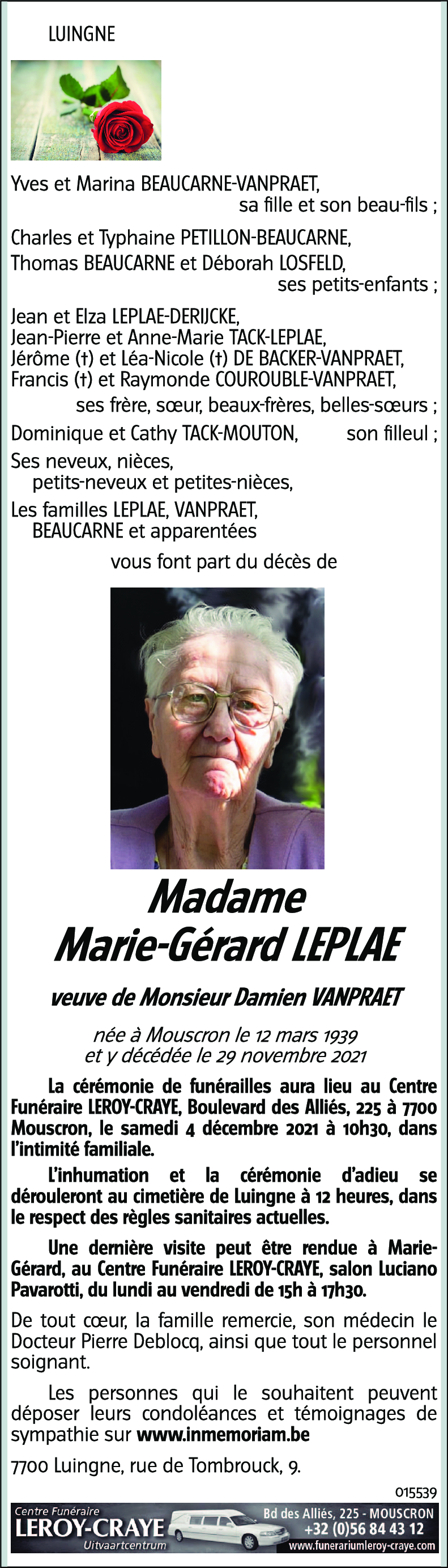 Marie-Gérard LEPLAE