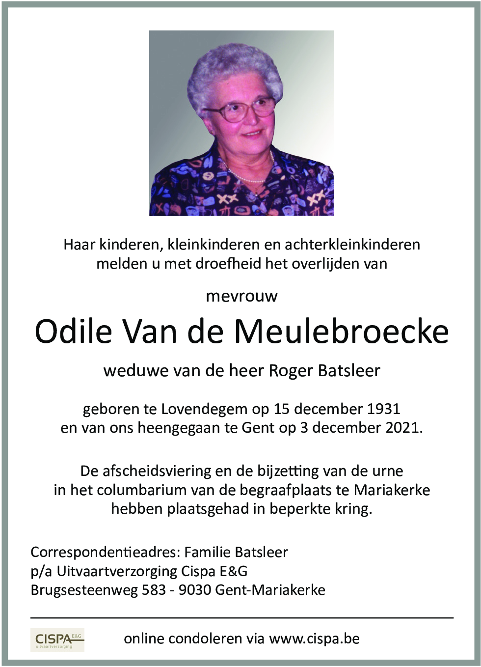 Odile Van de Meulebroecke
