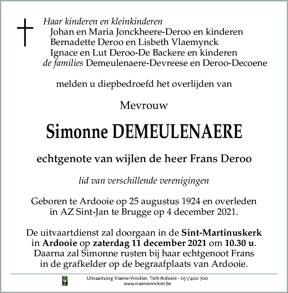 Simonne Demeulenaere