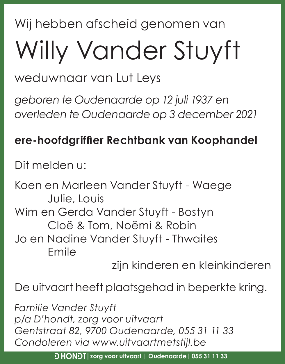Willy Vander Stuyft