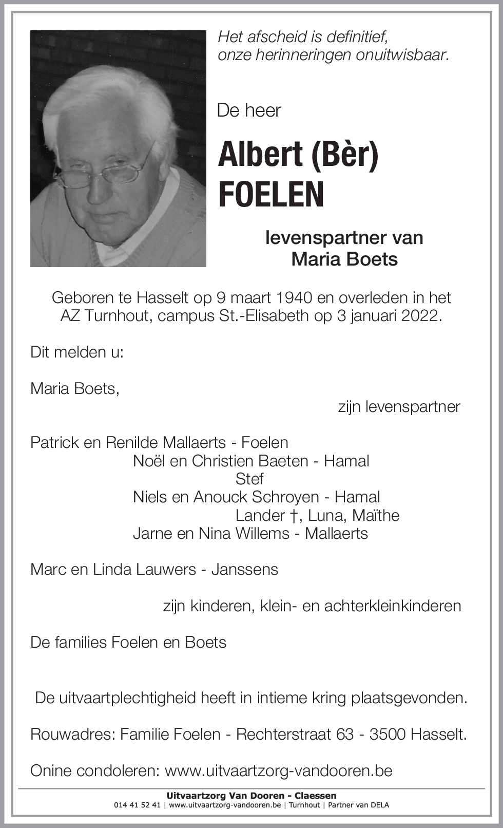 Albert (Bèr) Foelen