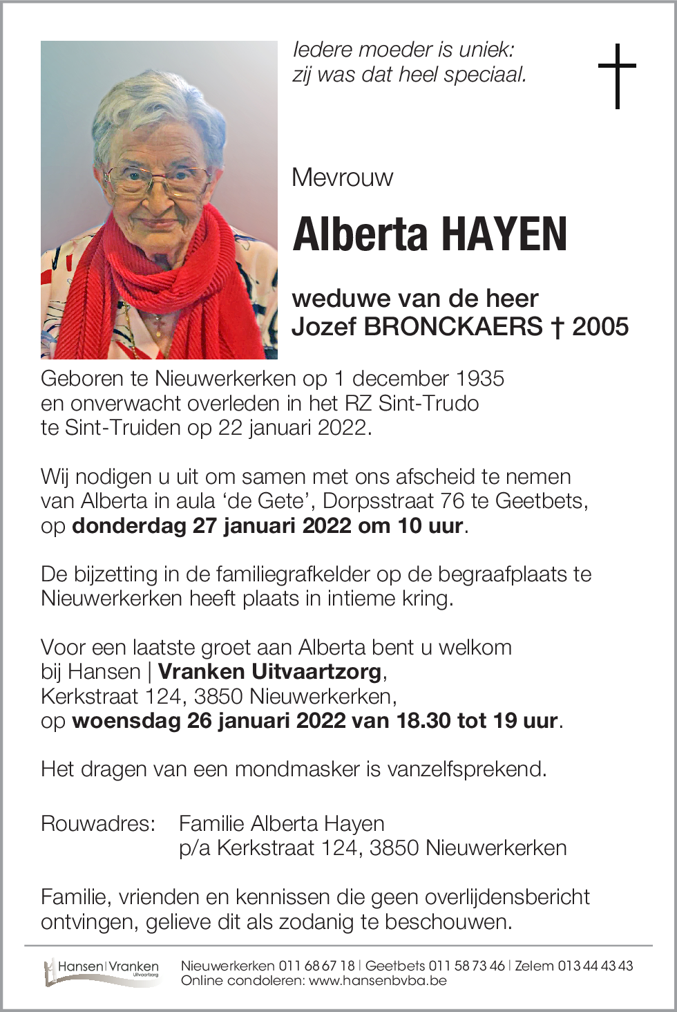 Alberta HAYEN