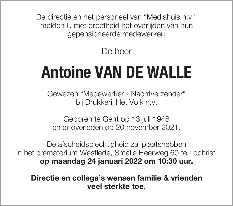 Antoine Van De Walle