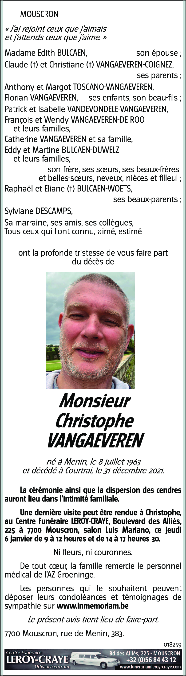 Christophe VANGAEVEREN