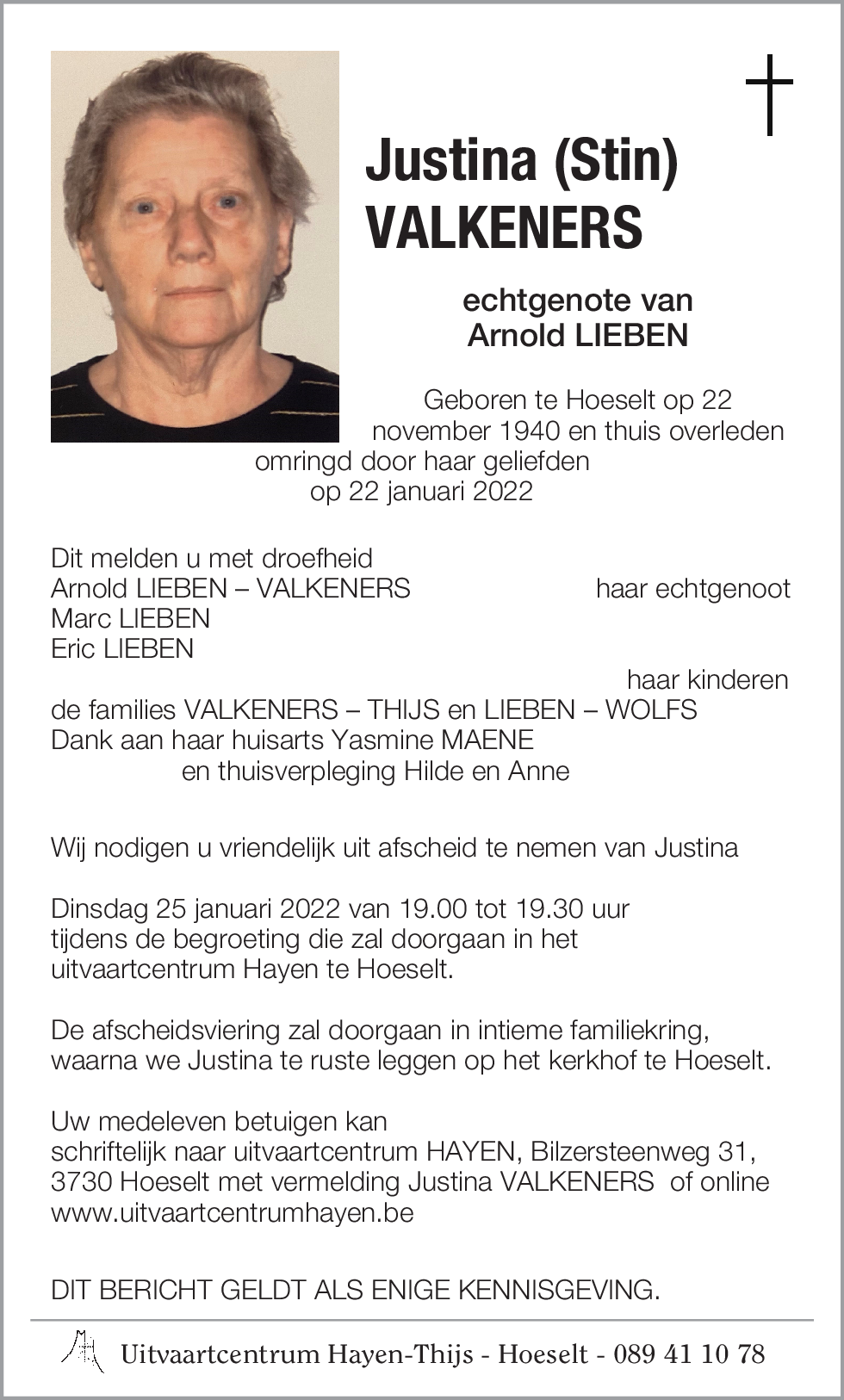 Justina (Stin) VALKENERS