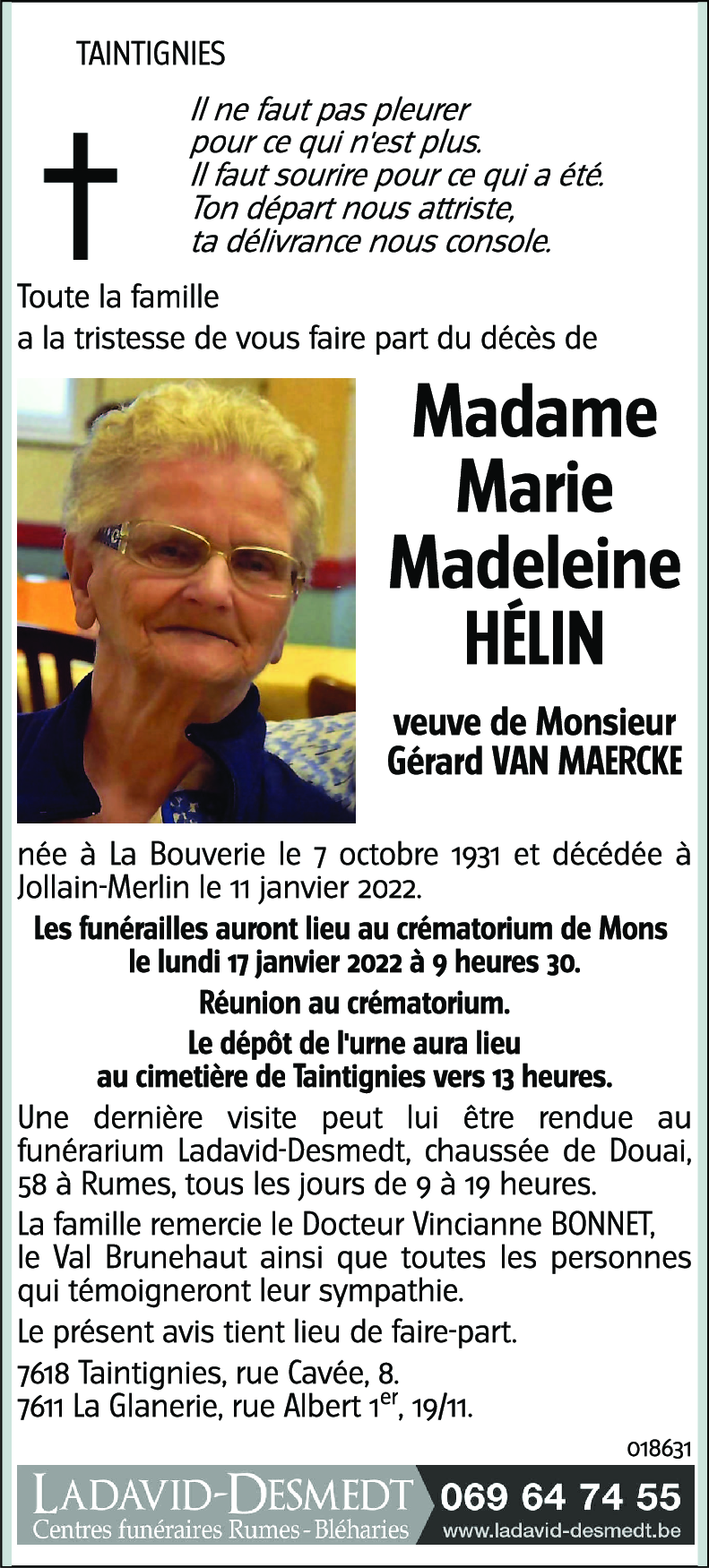 Marie Madeleine HÉLIN