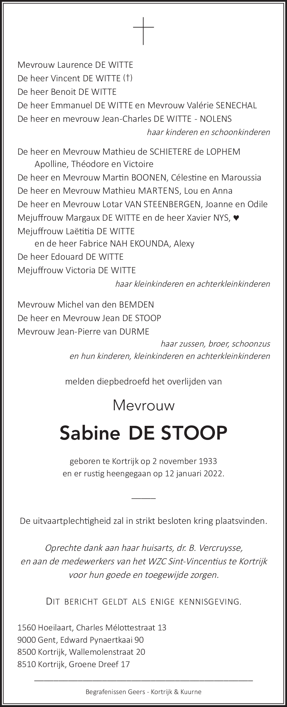 Sabine De Stoop