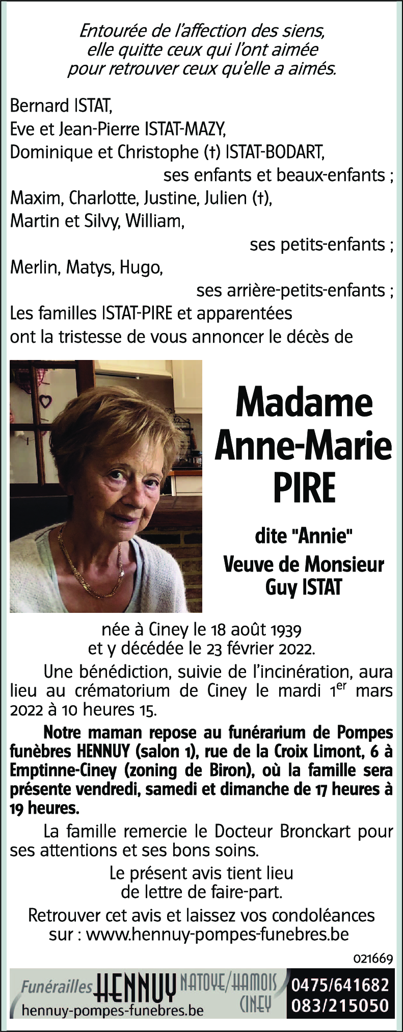 Anne-Marie PIRE