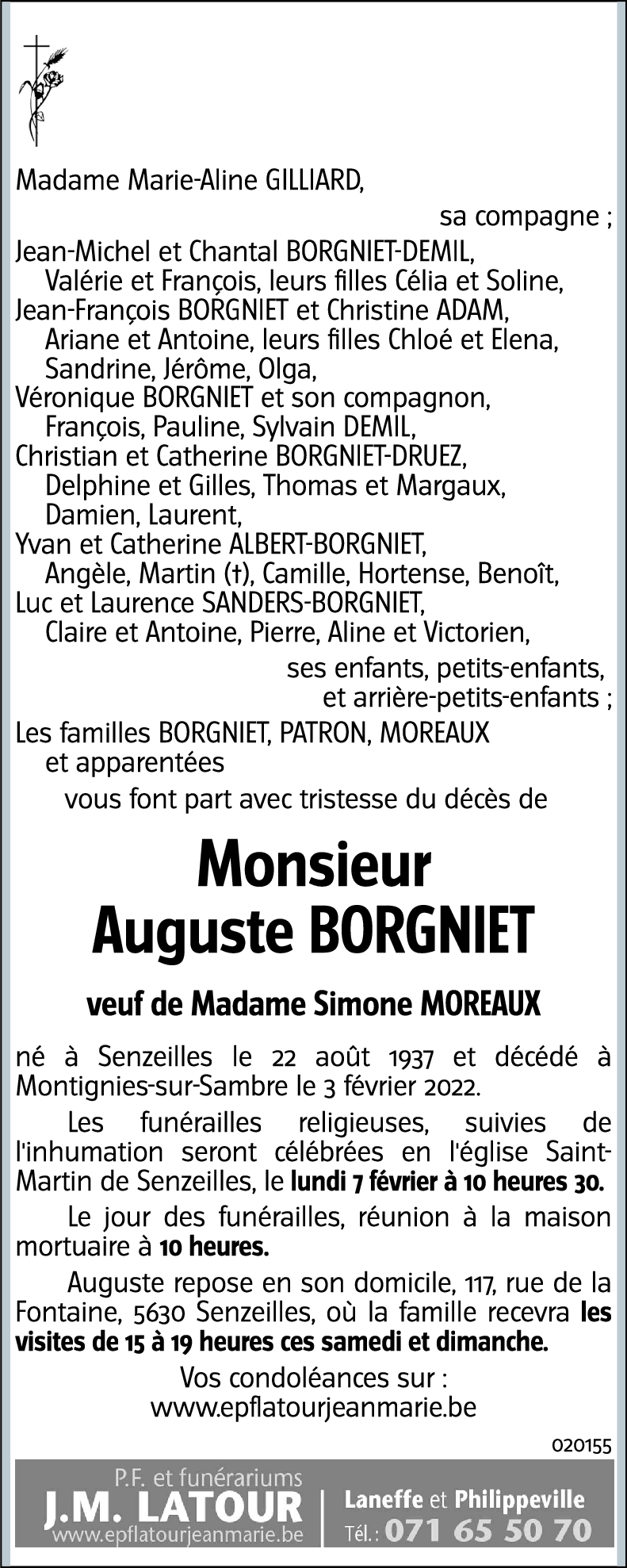 Auguste BORGNIET