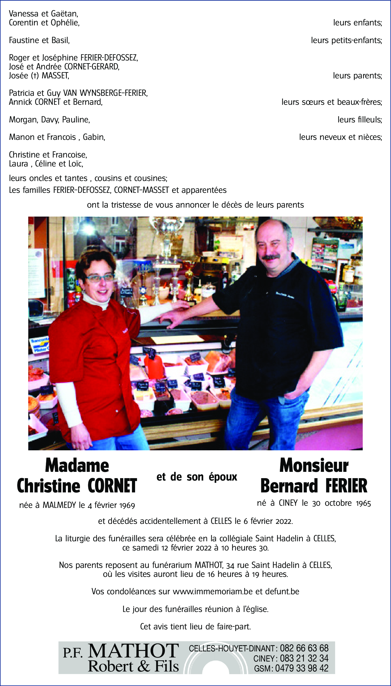 Christine et Bernard Cornet-Ferier
