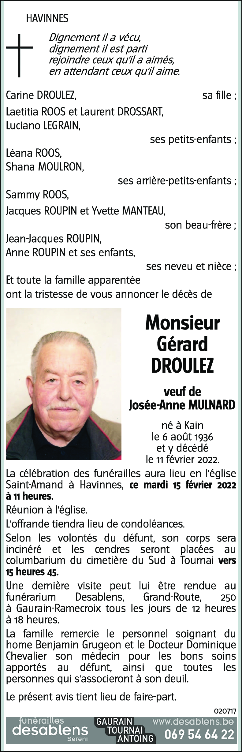 Gérard DROULEZ