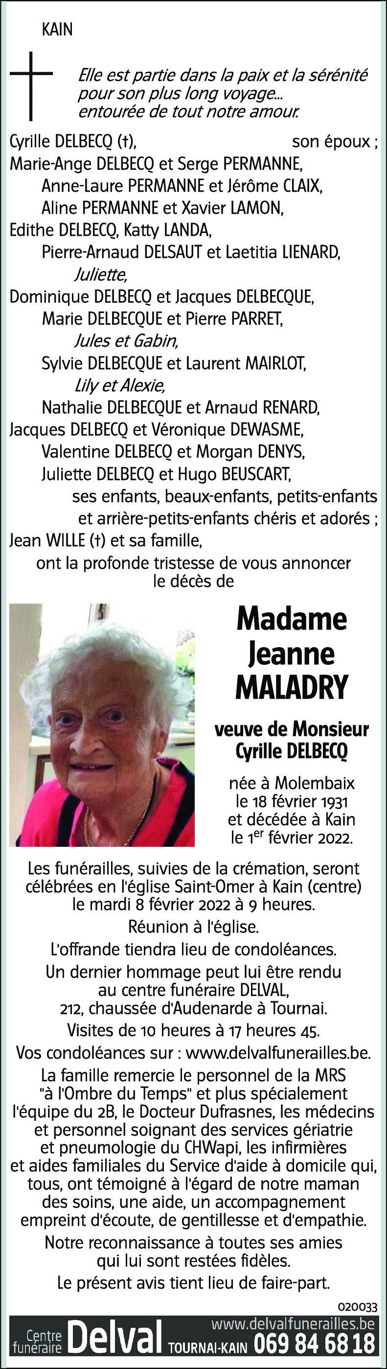 Jeanne MALADRY