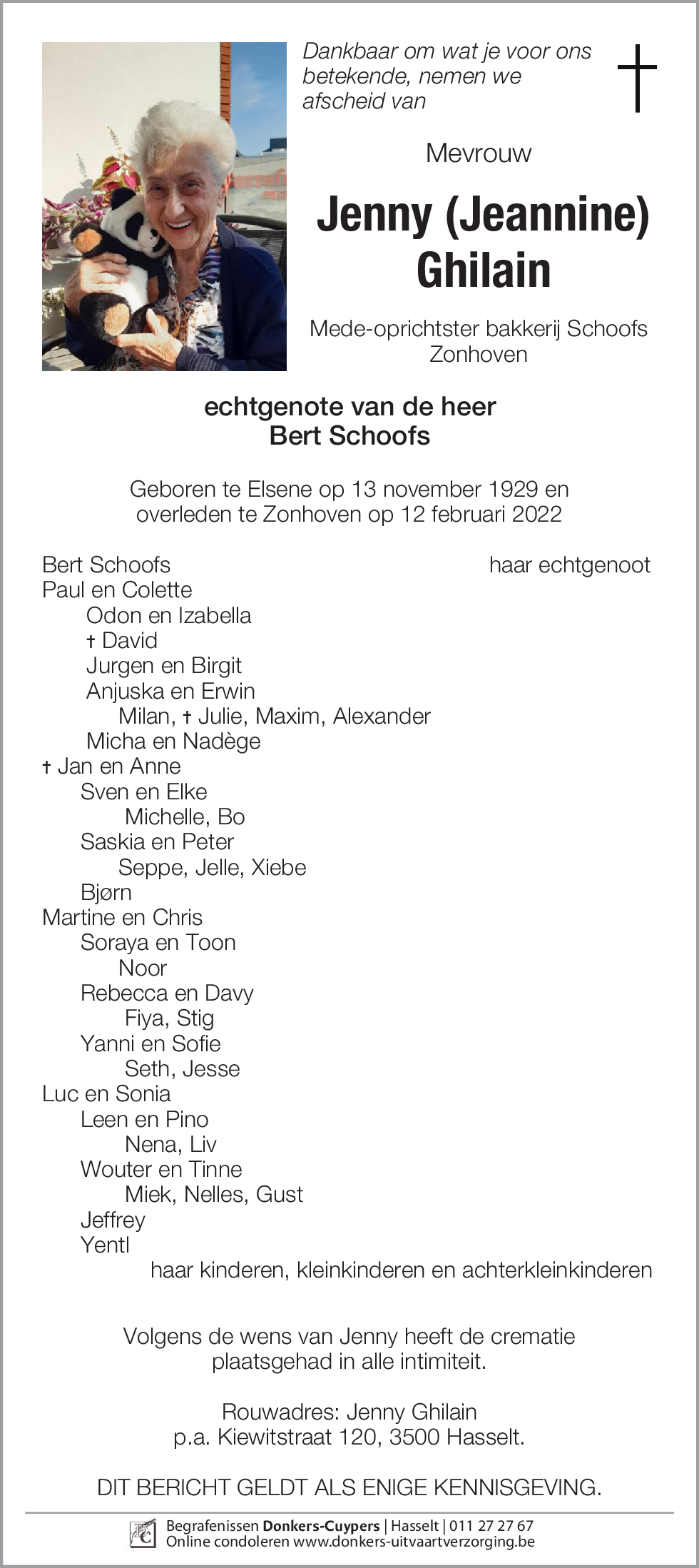 Jenny (Jeannine) Ghilain