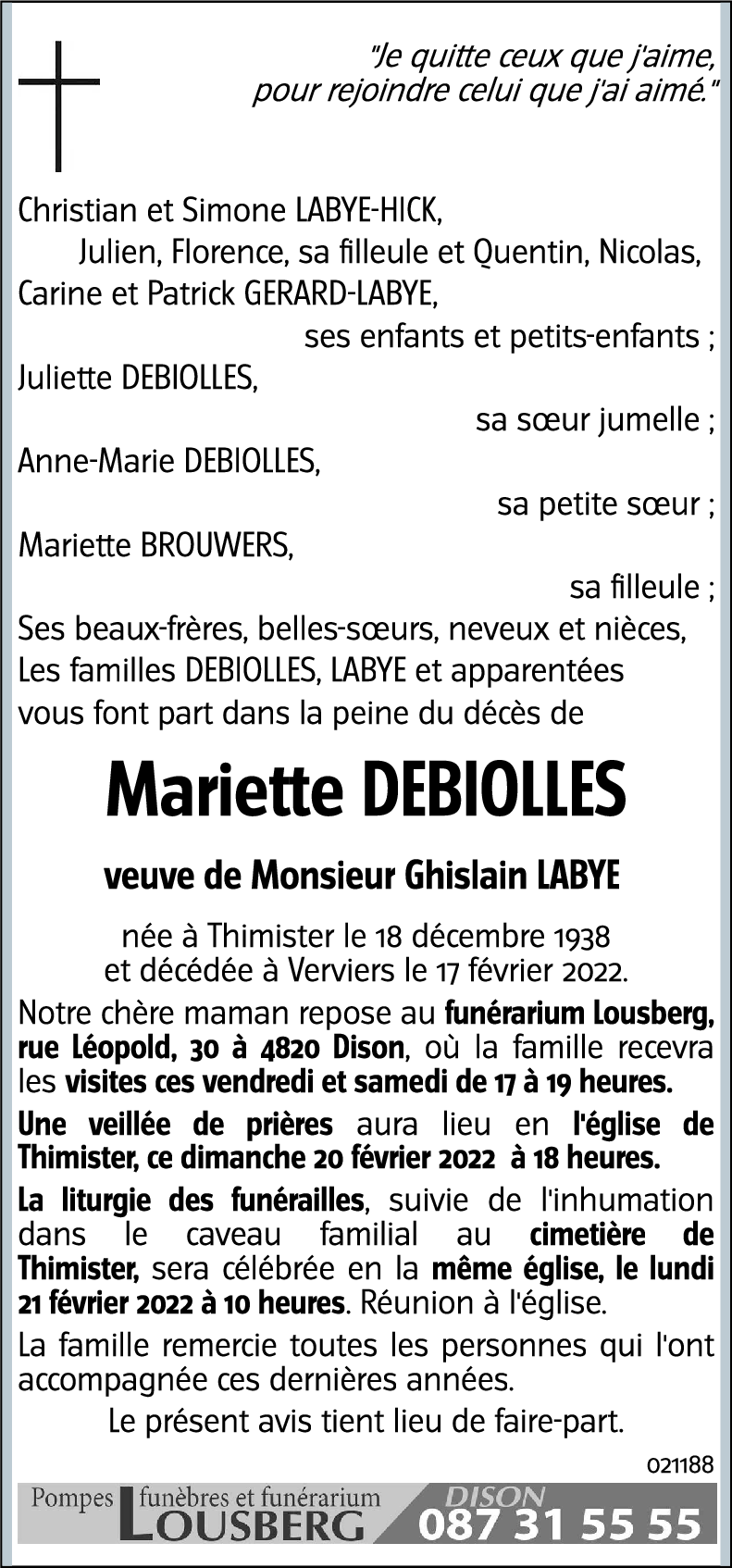 Mariette LABYE-DEBIOLLES