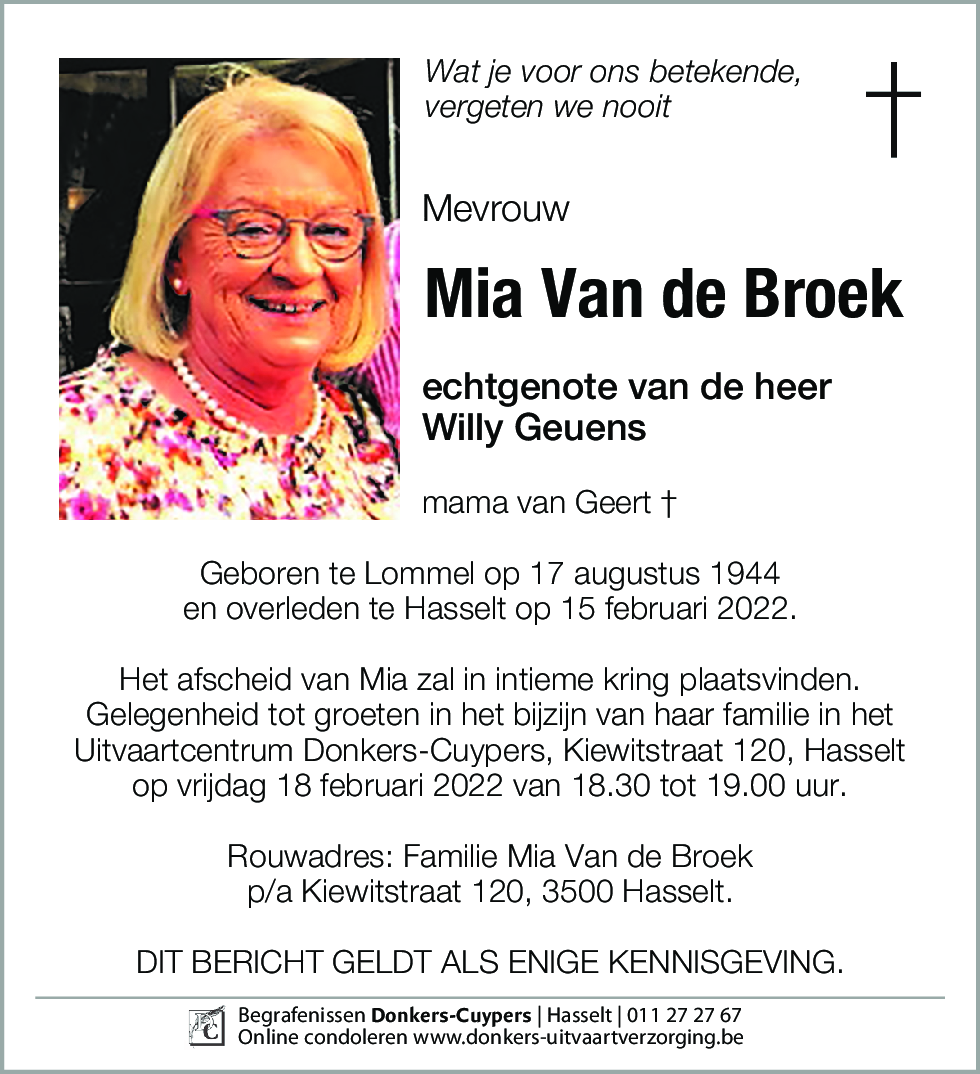 Mia Van de Broek