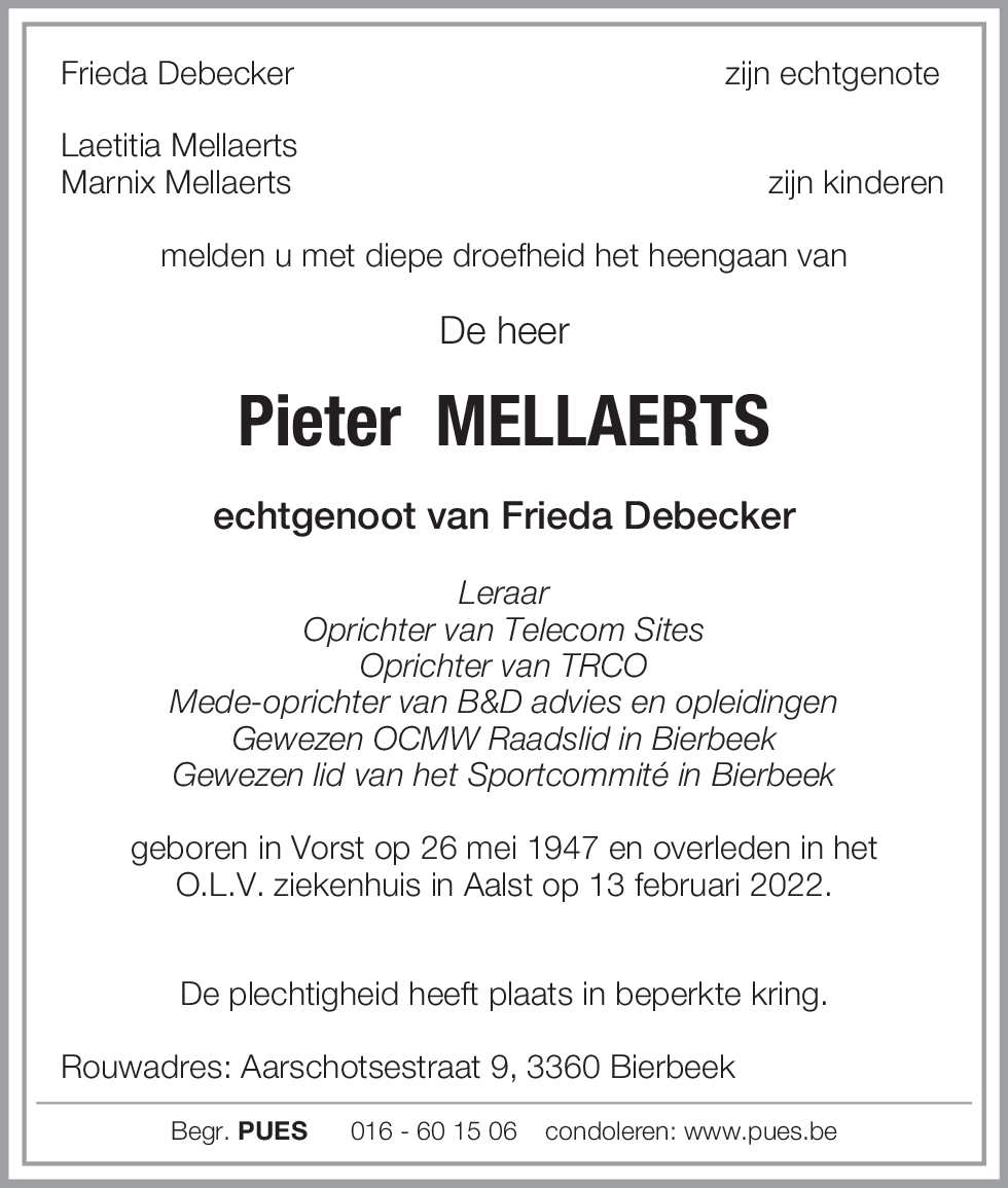 Pierre Mellaerts