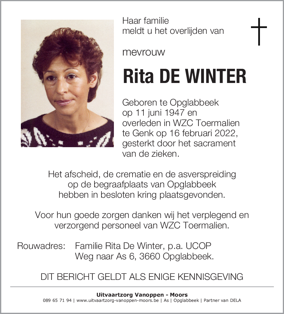 Rita De Winter