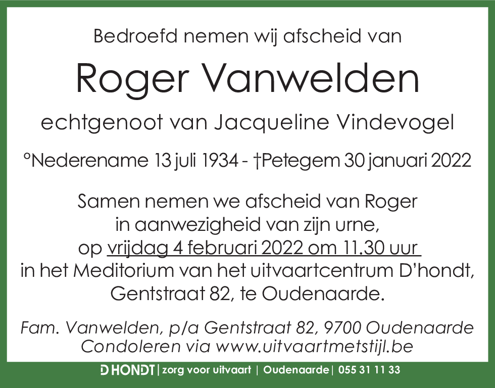 Roger Vanwelden