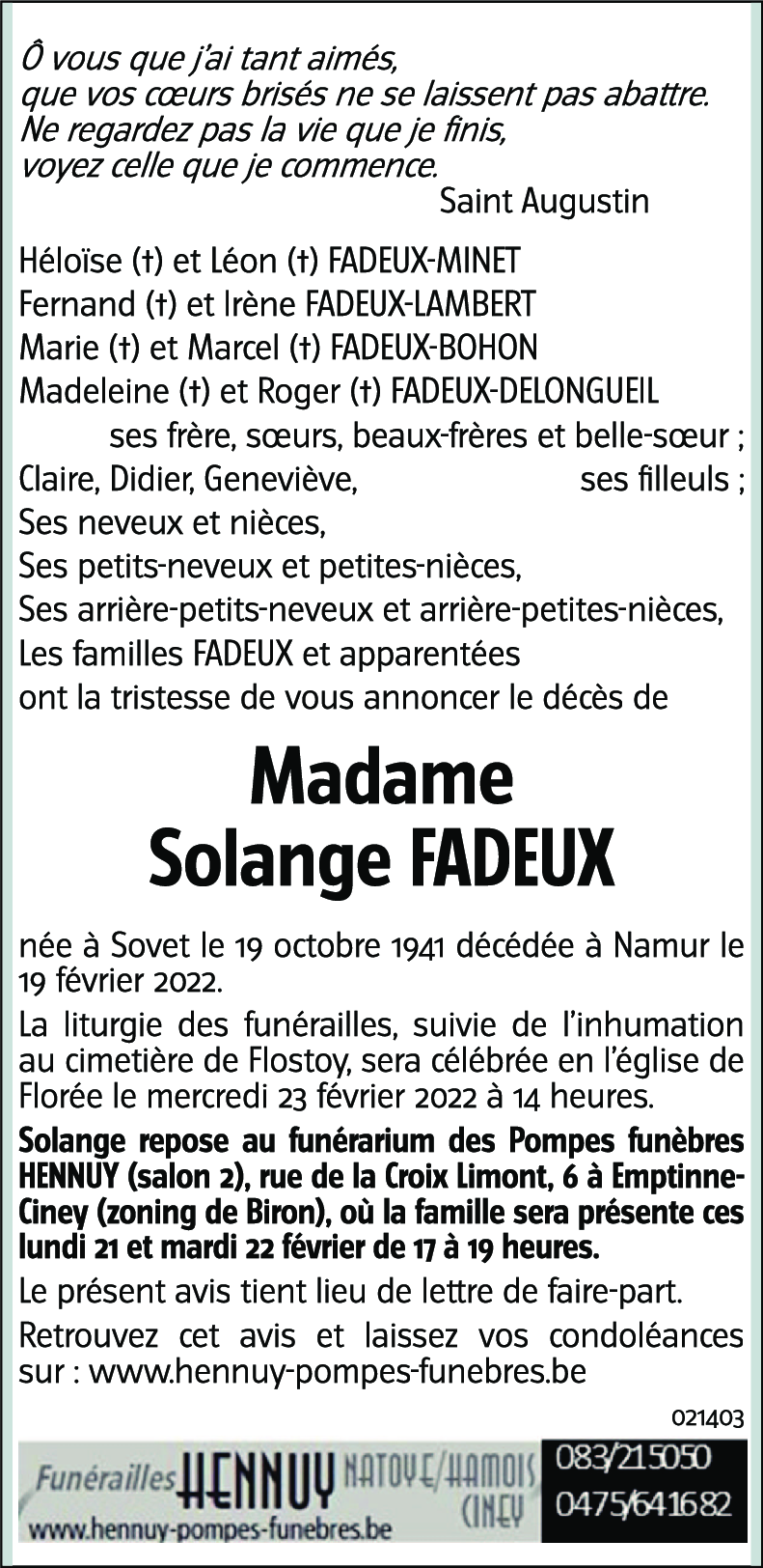 Solange FADEUX