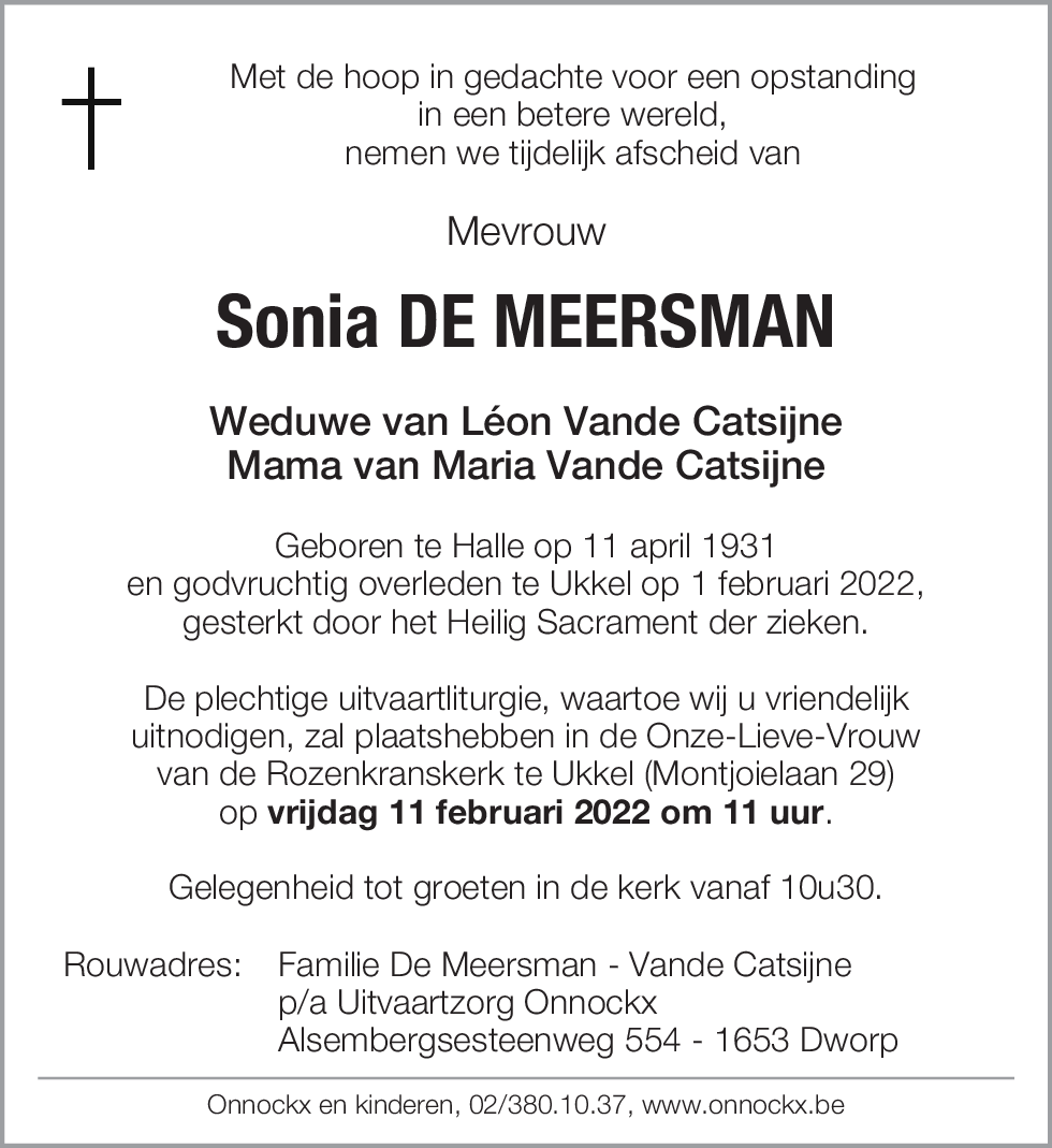 Sonia De Meersman