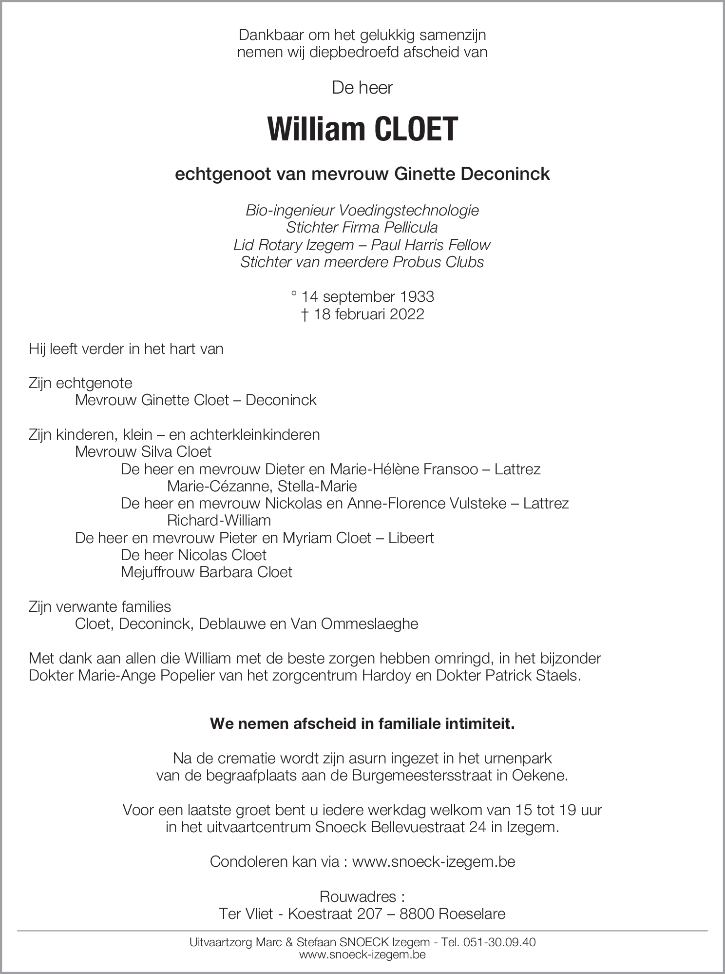 William Cloet