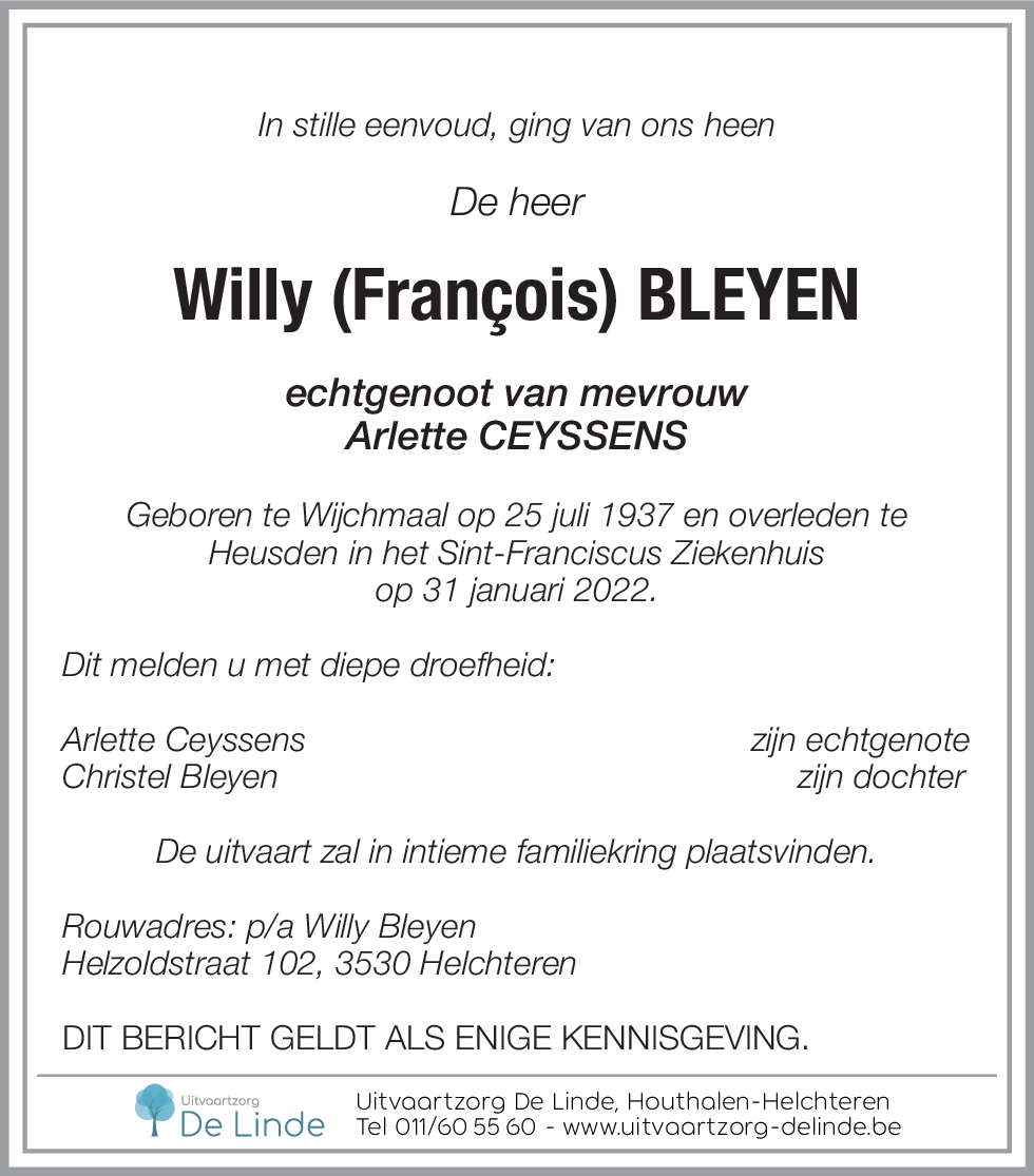 Willy (François) Bleyen