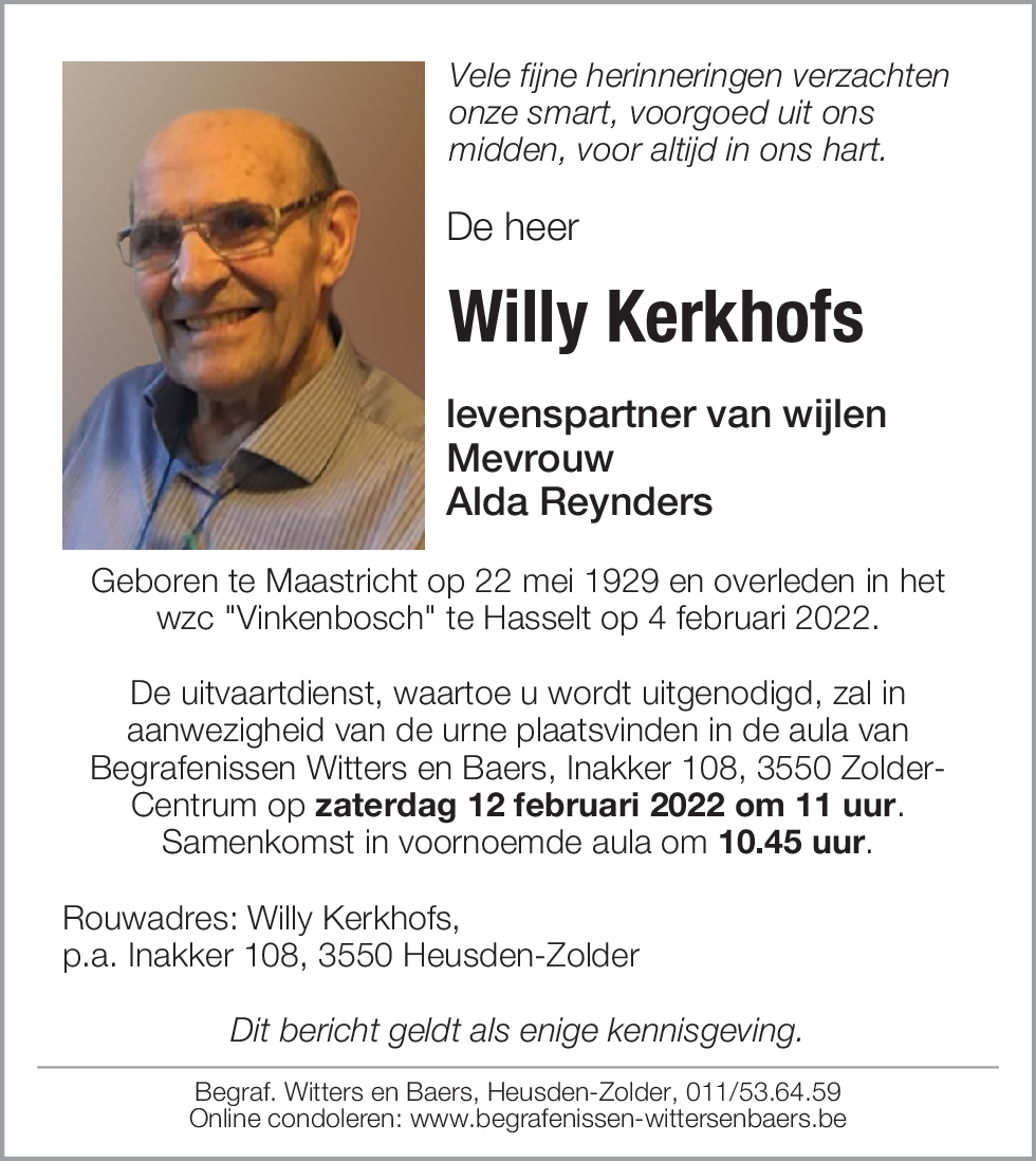 Willy Kerkhofs