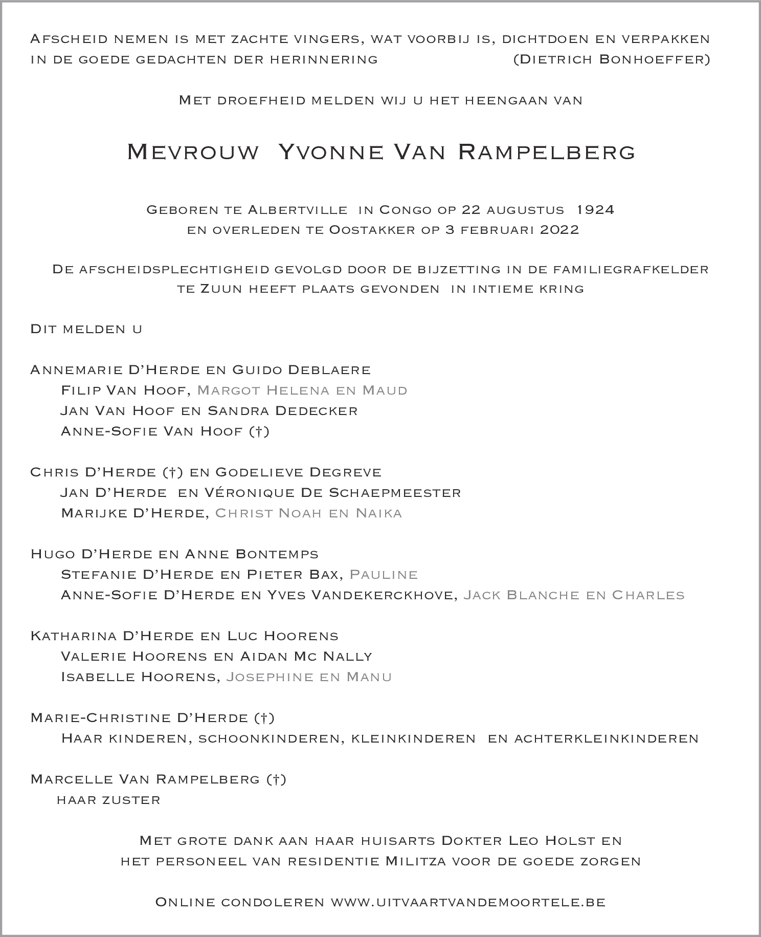 Yvonne van Rampelberg