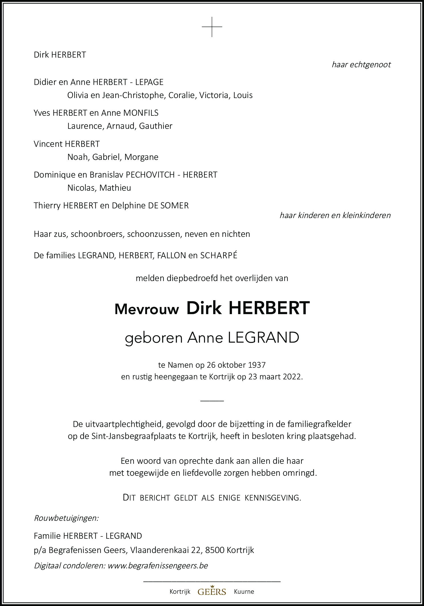 Anne Herbert - Legrand