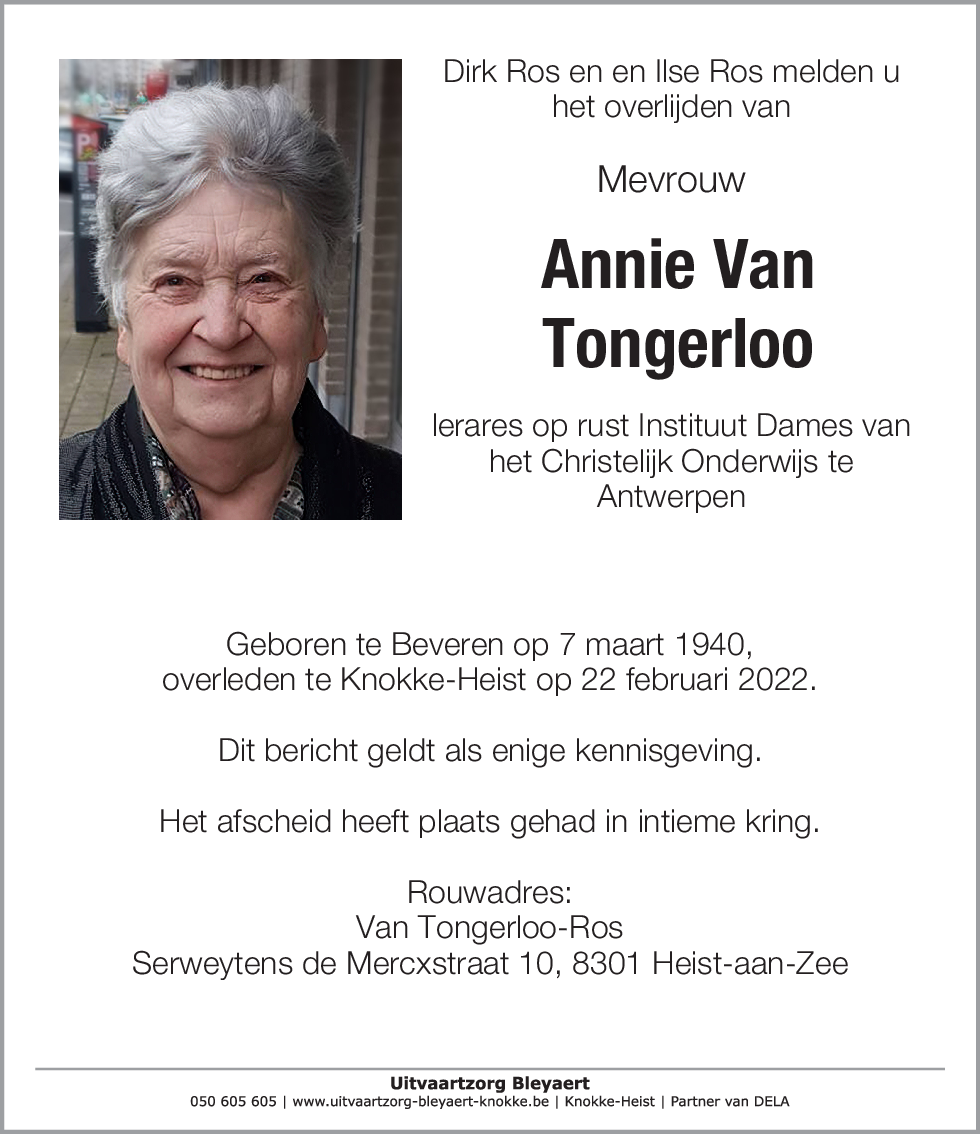 Annie Van Tongerloo