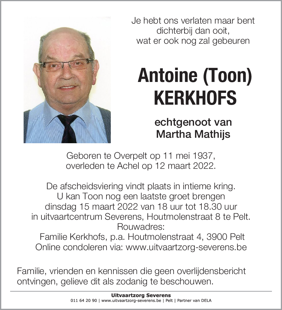 Antoine (Toon) Kerkhofs