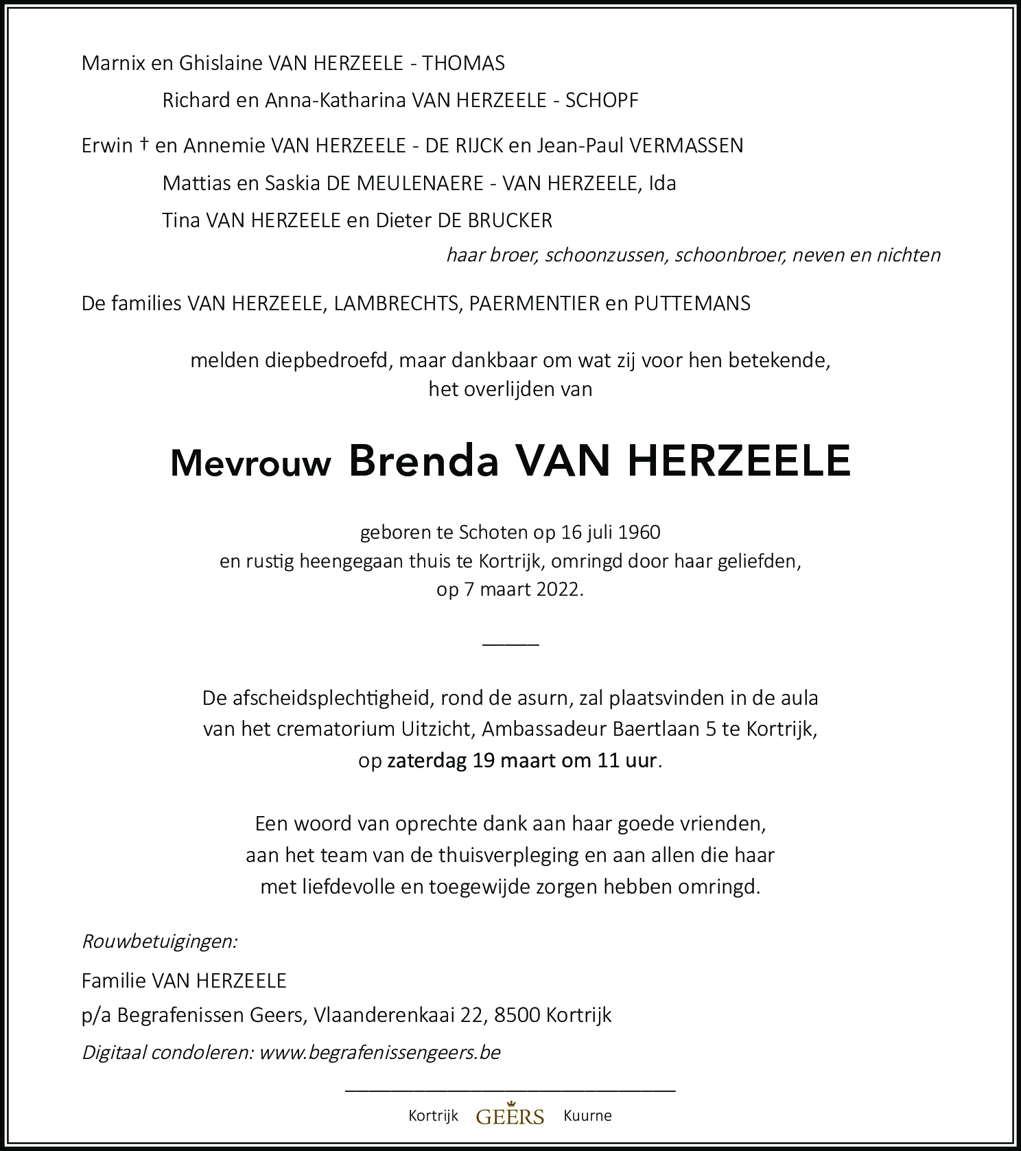 Brenda VAN HERZEELE