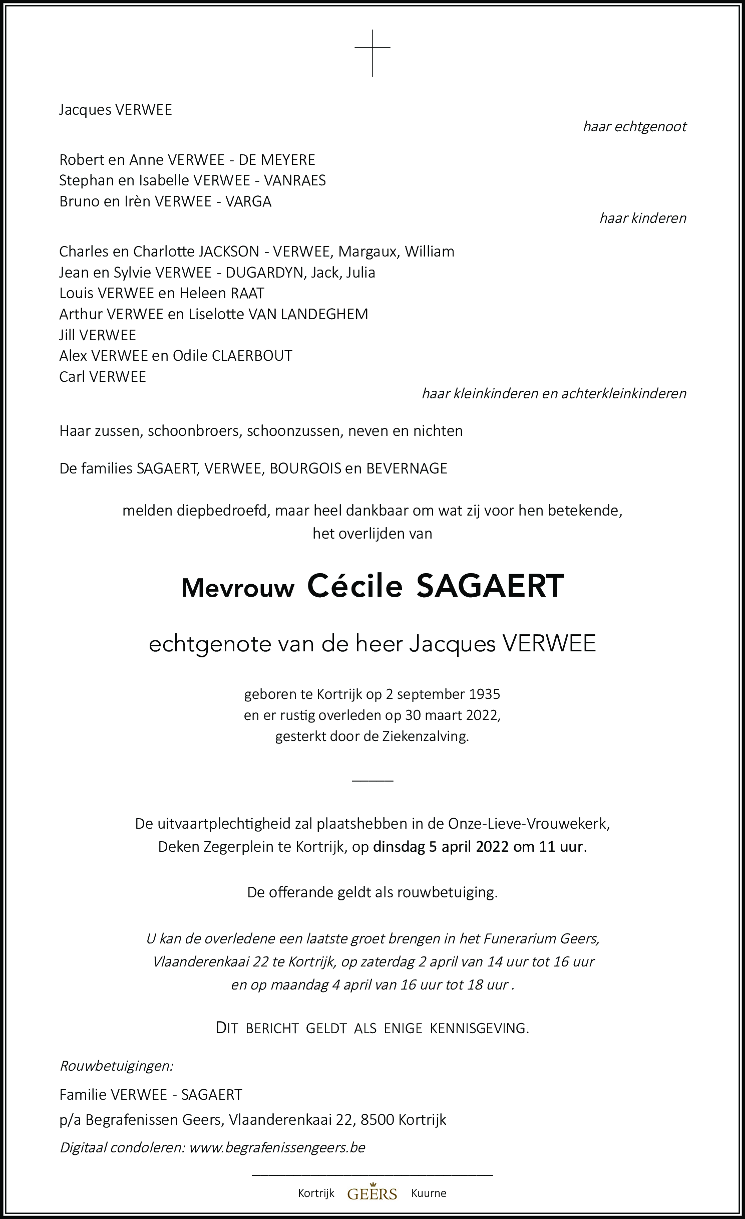 Cécile Verwee - Sagaert