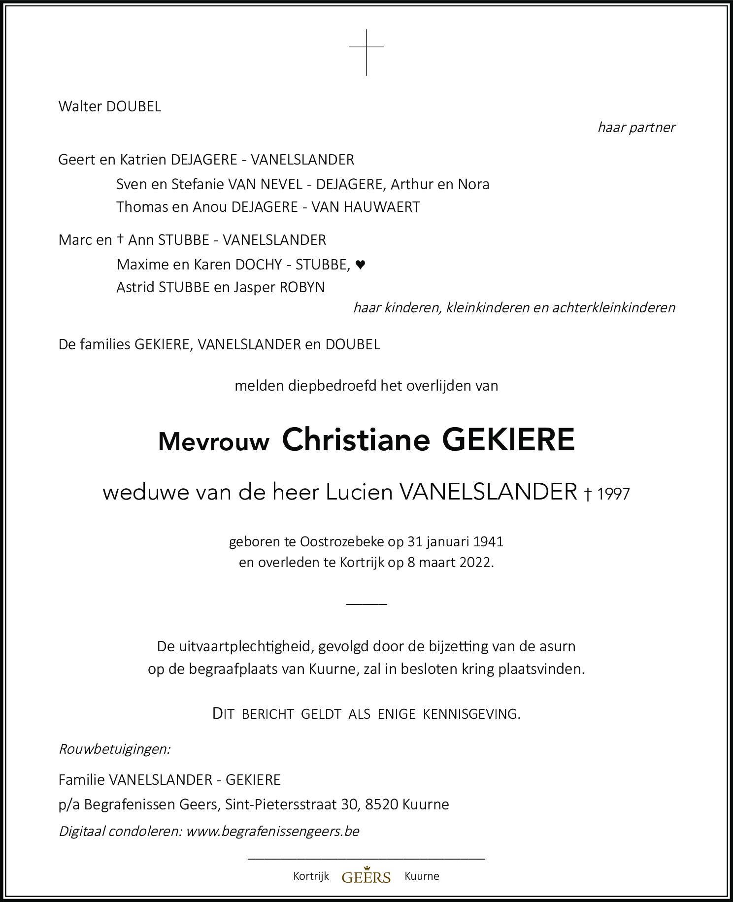 Christiane Vanelslander - Gekiere