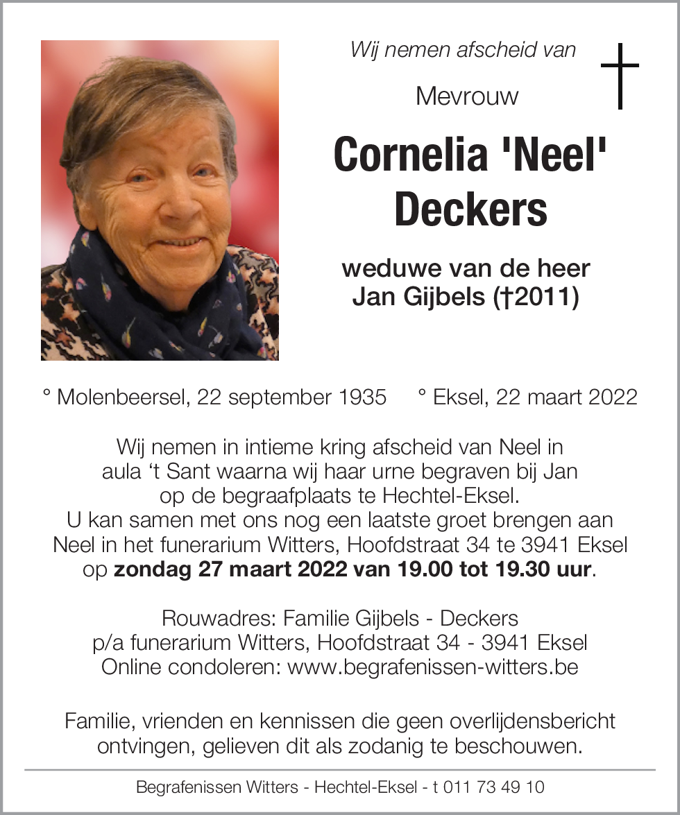 Cornelia 'Neel' Deckers