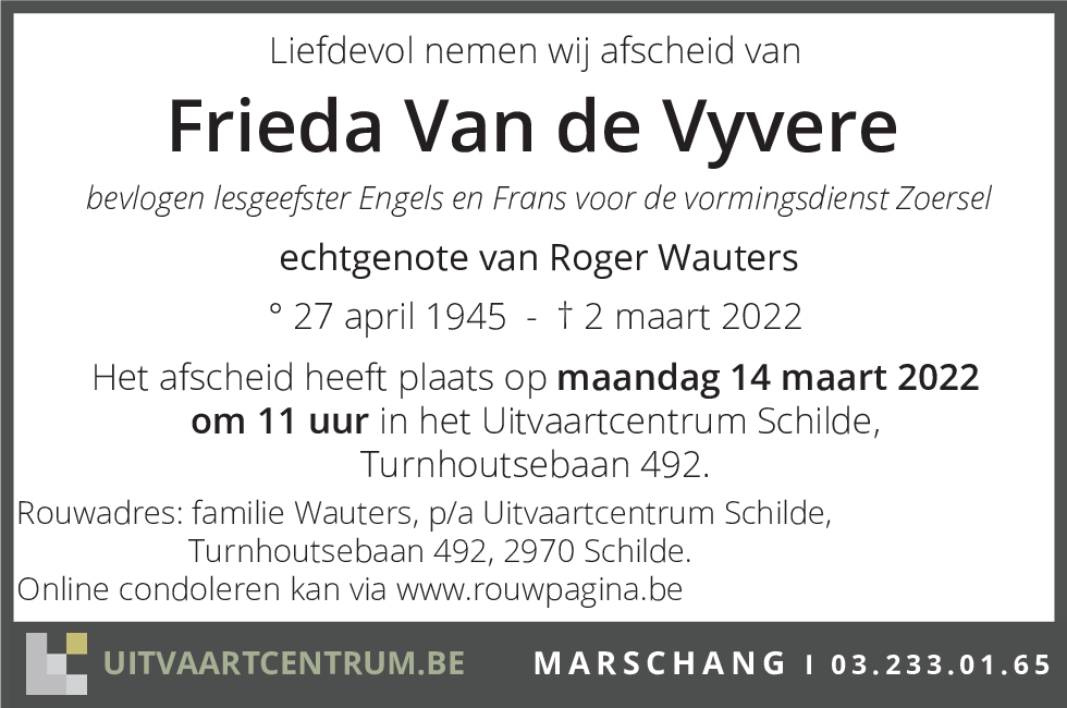 Frieda Van de Vyvere