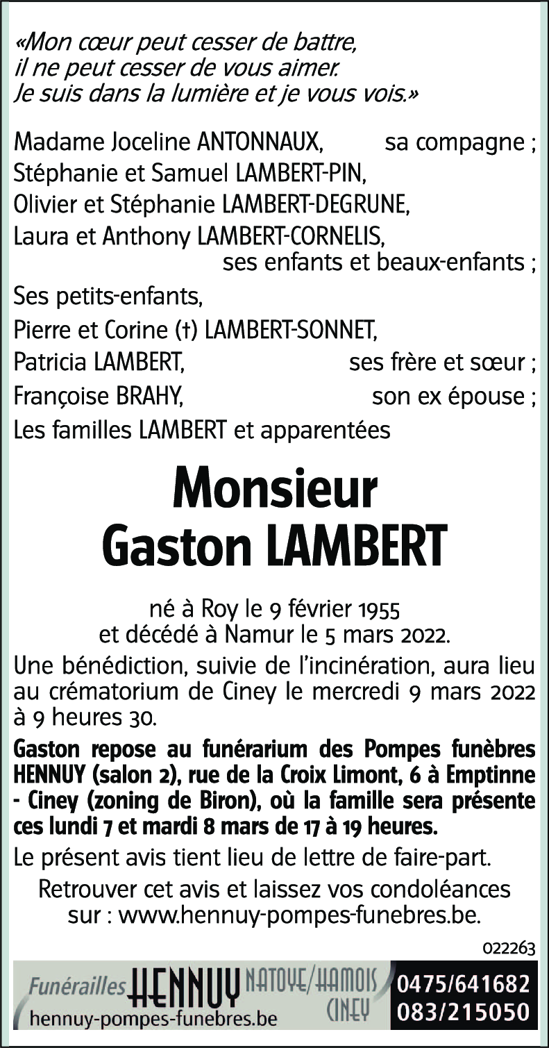 Gaston LAMBERT